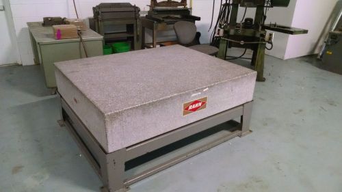 Rahn Granite Surface Plate - 45&#034; x 60&#034; x 12&#034; Thick, On Cart (No Wheels)