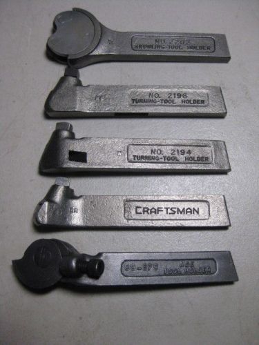 Lot of Five Craftsman Lathe Tool Holders