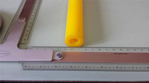 5/8&#034; id x 1-3/8&#034; od x 13&#034; long urethane / polyurethane 40 a yellow tube for sale