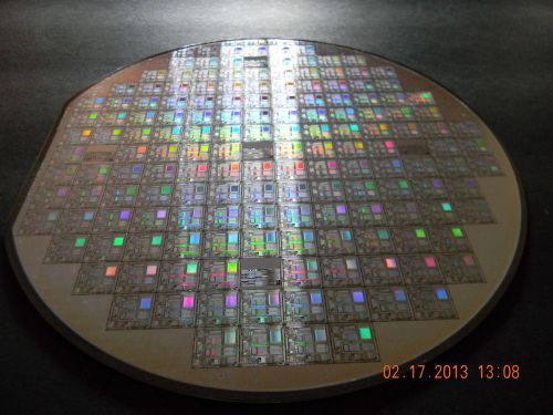 6&#034; SILICON WAFER  Texas Instruments 371E16XXX CPU f rom  1997