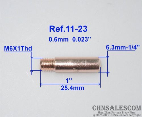 10 PCS Tweco Mini#1 &amp; Lincoln Magnum 100L Welding Gun Contact Tips 11-23 0.023&#034;