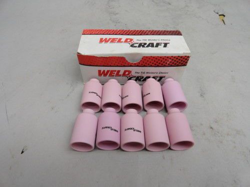 Weldcraft 54N16 tig weld welding alumina cups nozzle 3/8&#034; I.D. size 6 lot of 10