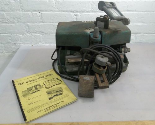 VINTAGE FOLEY AUTOMATIC POWER SETTER MODEL 352 BLADE SHARPENER IN CASE &amp; MANUAL