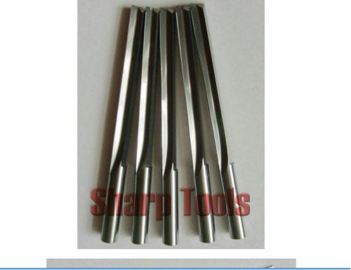 5pcs double flute straight slot cnc router bits endmill milling cutter 6mm 52mm for sale