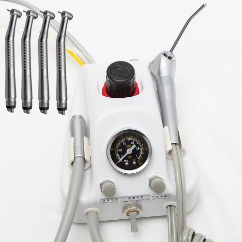 Portable Dental Air Turbine Unit Work With Compressor +4* High Speed Handpiece