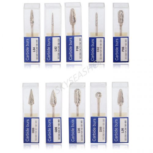 100pcs Dental Lab Tungsten Carbide Burs Tooth Drill 2.35mm for Marathon Polisher