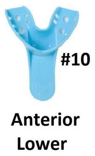 SafeDent Perforated Plastic Disposable Impression Tray #10 Anterior Lower 12 pcs