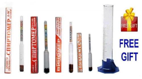 Super set 4 pcs alcohol hydrometer moonshine whiskey wine liquor sugar + tube for sale