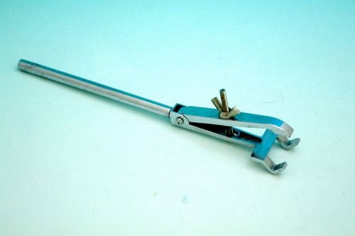 Lab three square prong electroplating fixed bowhead  clamp holder new for sale