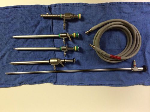 Veterinary Storz Equine 60CMX10MM Laparoscope Complete Set Trochars and Sleeves