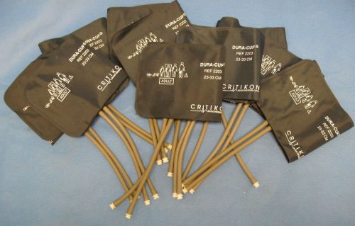 1 lot of 10 critikon adult  dura-cuf bp cuffs #2203 for sale