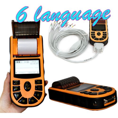 FDA Handheld single channel digital ECG EKG machine 6 Language electrocardiograp