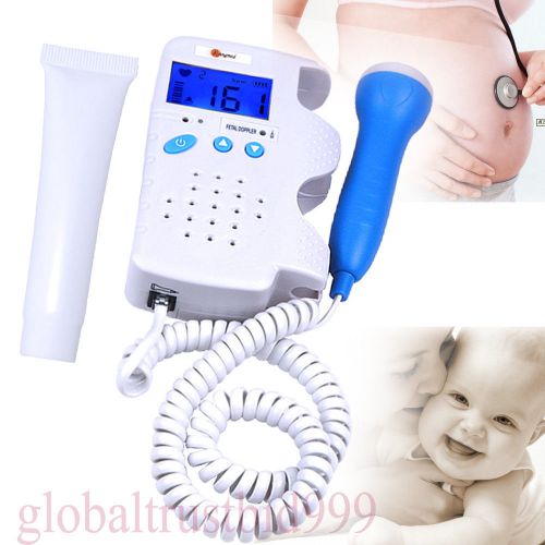 CE Pocket Fetal Doppler Baby Heart Rate Monitor FHR 2Mhz Probe Pregnancy Fetus