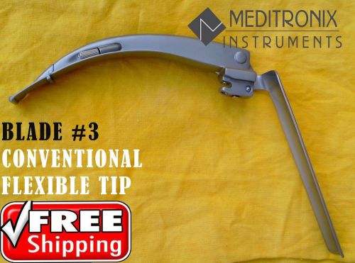 BRAND NEW MCCOY FLEXI-TIP CONVENTIONAL Laryngoscope BLADE # 3 BY MEDITRONIX