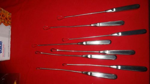 1 set of 8 Jarit Uterine Curettes (500-298 thru 550-306)