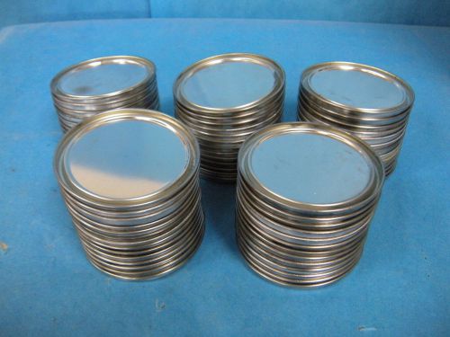 Soils Lab Tin Lids 3.5&#034; Diameter Lot of 68