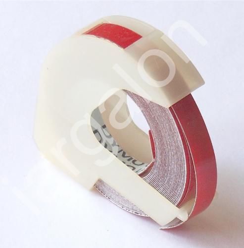 DYMO embossing Tape 5206-02 Glossy Red 1/4&#034; x 12 Ft NEW Label Labeling