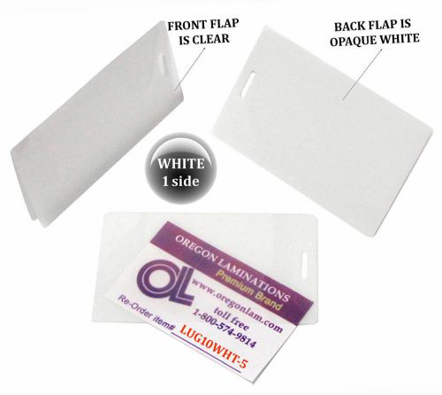 Qty 500 white/clear luggage tag laminating pouches 2-1/2 x 4-1/4 for sale