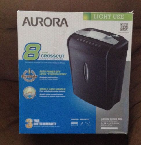 AURORA 8-SHEET CROSSCUT Liftoff Paper Credit Card Shredder WM830XA