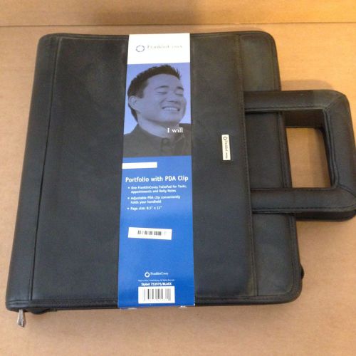 Franklin covey 3-ring portfolio zipper binder briefcase / pda / new for sale