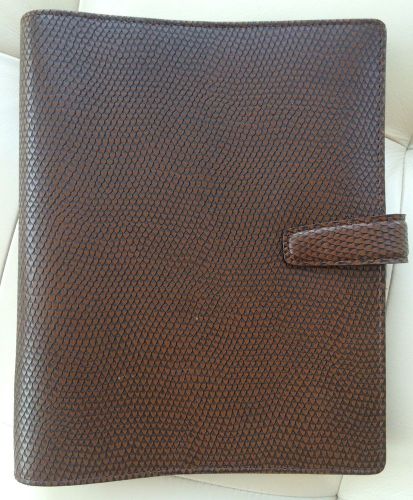 Filofax Chameleon Brown Real Leather Snake Print A5 Organizer