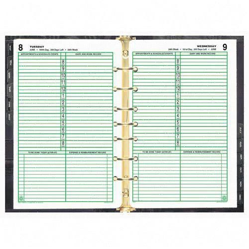 Daytimer Calendar Set, Jan. Dec., 1 PPD, Desk Size, 5 1/2&#034;x8 1/2&#034;. Sold as Each