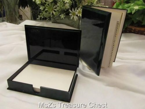 Vintage OTAGIRI Dark Green Lacquerware Address Book &amp; Note box * NEVER USED! *