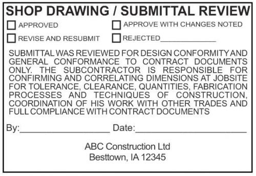 Maxlight xl2-225 pre-inked shop drawing submittal review stamp option 3 for sale