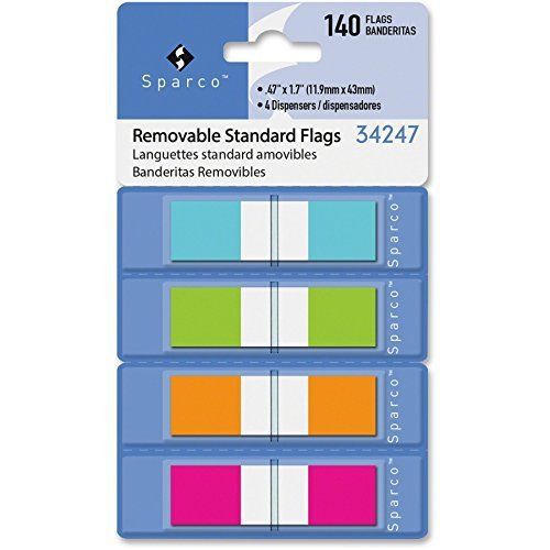 Sparco pop-up dispenser page flags - self-adhesive, repositionable, (spr34247) for sale