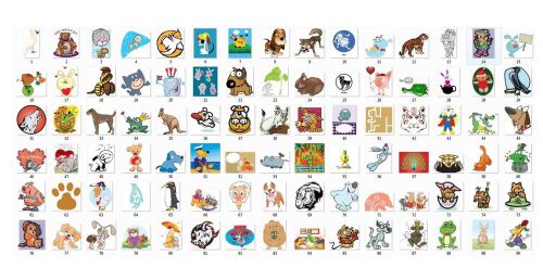 30 square stickers envelope seals favor tags animal cartoons buy3 get1 free (i1) for sale