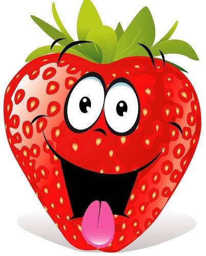 30 Custom Cartoon Strawberry Personalized Address Labels