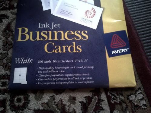 Avery 8371 Business Cards, Inkjet, 2&#034;x3-1/2&#034;, 230/PK, White, Ships Fast