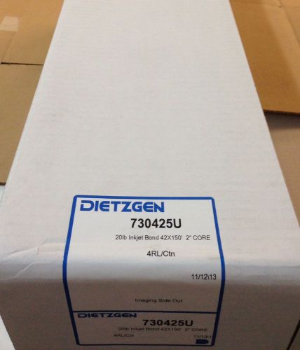 4 rolls 42&#034; x 150&#039; 20lb inkjet bond plotter paper hp designjet for sale