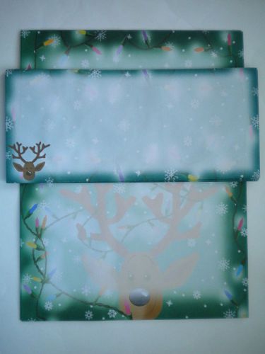 *NEW* ~ CHRISTMAS Computer Stationery Sheets~20 Sheets &amp; 10 Envelopes ~ #1