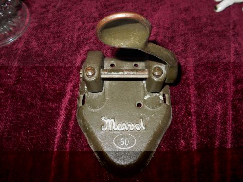 vtg MARVEL CAST IRON &amp; METAL PAPER 2-HOLE PUNCH 60 Wilson Jones Co. Chicago USA