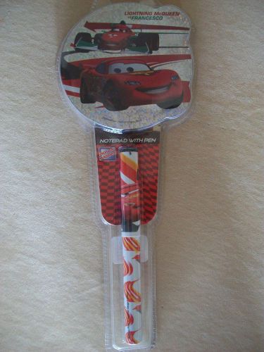 Disney Cars Notepad &amp; Pen Set &amp; Bonus Magnet By National Design, NEW IN PACKAGE!