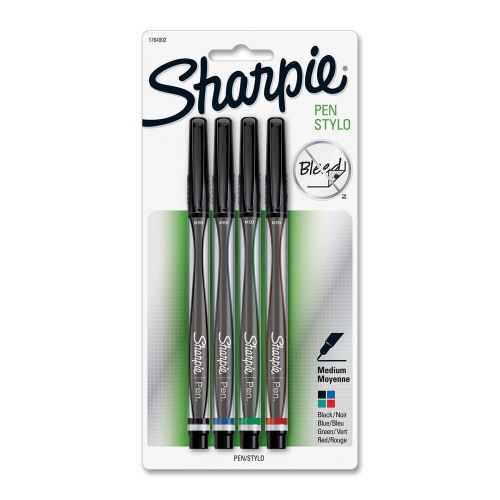 NEW Sharpie Pen Medium Point Pen, 4 Colored Ink Pens (1764002)