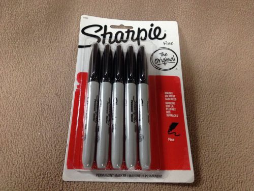 Sharpie Permanent Markers Black Fine Point