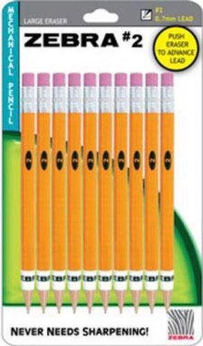 Zebra #2 Mechanical Pencil 0.7mm 10 Count Yellow