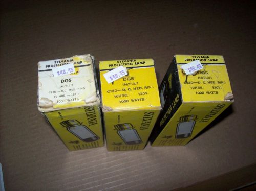 3 nos projector bulb  sylvania dgs 1000 watts 10 hrs 120 volt for sale