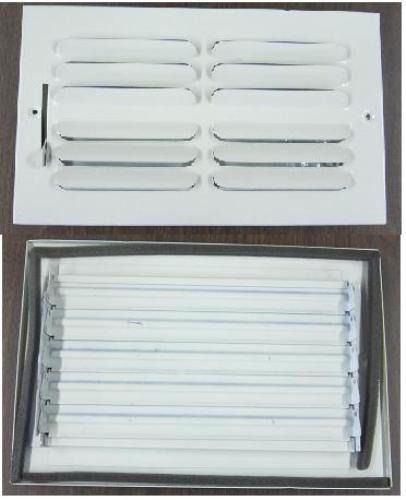 Register vent damper wall or ceiling 12x6 alum. antique wht. 20pc case nr $80.. for sale