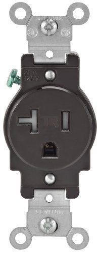 Leviton T5020 20-Amp  125 Volt  Narrow Body Single Receptacle  Straight Blade  T