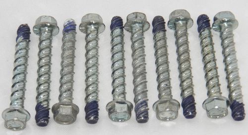 New Lot of 10 4&#034; x 1/2&#034; Screw Concrete Anchors Masonry Cement