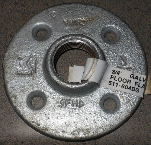 Mueller Industries Galvanized Floor Flange, 3/4-Inch 511-604HC