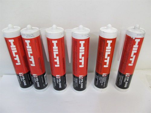 1 lot of 6 Hilti Fire Stop Sealant Tubes