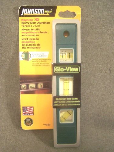 Johnson magnetic heavy duty alumenum topedo level. Glo-view