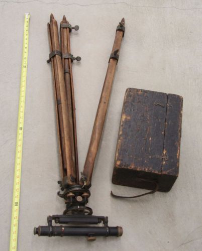 Lietz Surveying telescope antique tripod vintage nautical Dietzgen William T