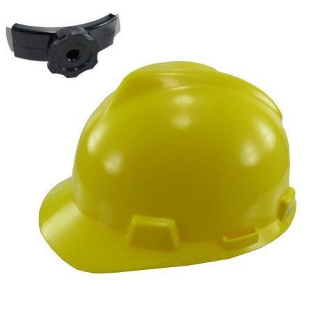 Yellow Ratcheting Hard Hat