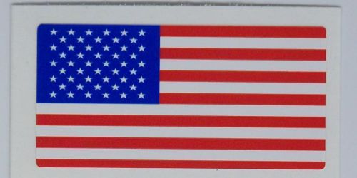 3 - Old Glory Us Flag American Hard Hat Tool Box Helmet Sticker Decal H122