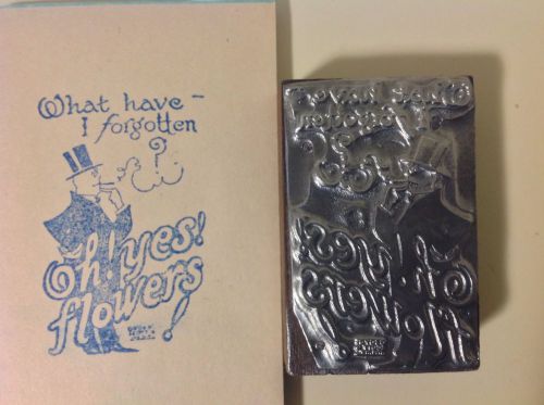 What have i forgotten?  vintage metal printing stamp for sale